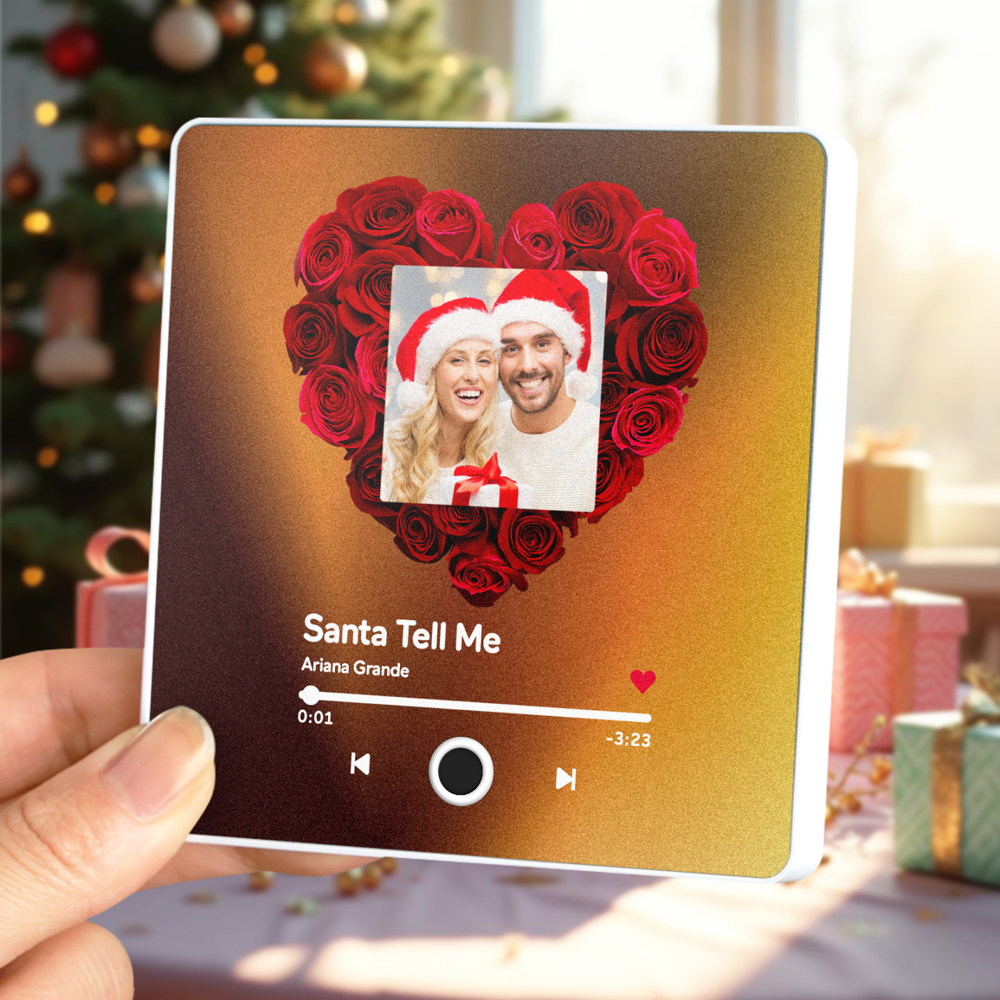 Customized Album Fridge Magnet Personalized Music Fridge Magnet Can Play Songs Christmas Gift - 