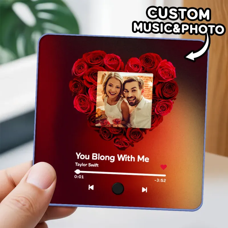 Customized Multiple Photo Music Fridge Magnet Can Play Songs Personalised Photo Fridge Magnet - 