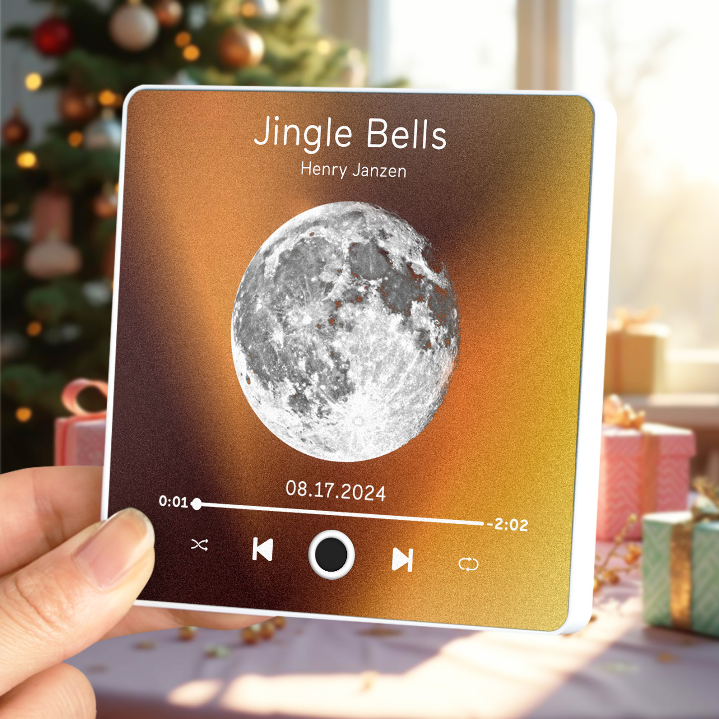 Customized Album Fridge Magnet Personalized Music Fridge Magnet Can Play Songs Christmas Gift - 