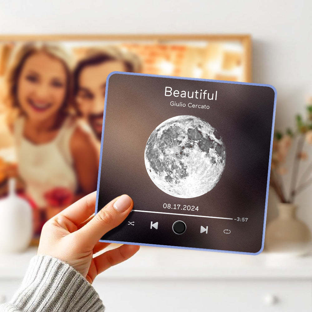 Personalized Photo Calendar Fridge Magnet Anniversary Gift Customized Multicolor Wall Photo Sticker Music Fridge Magnet - Myphotowallet