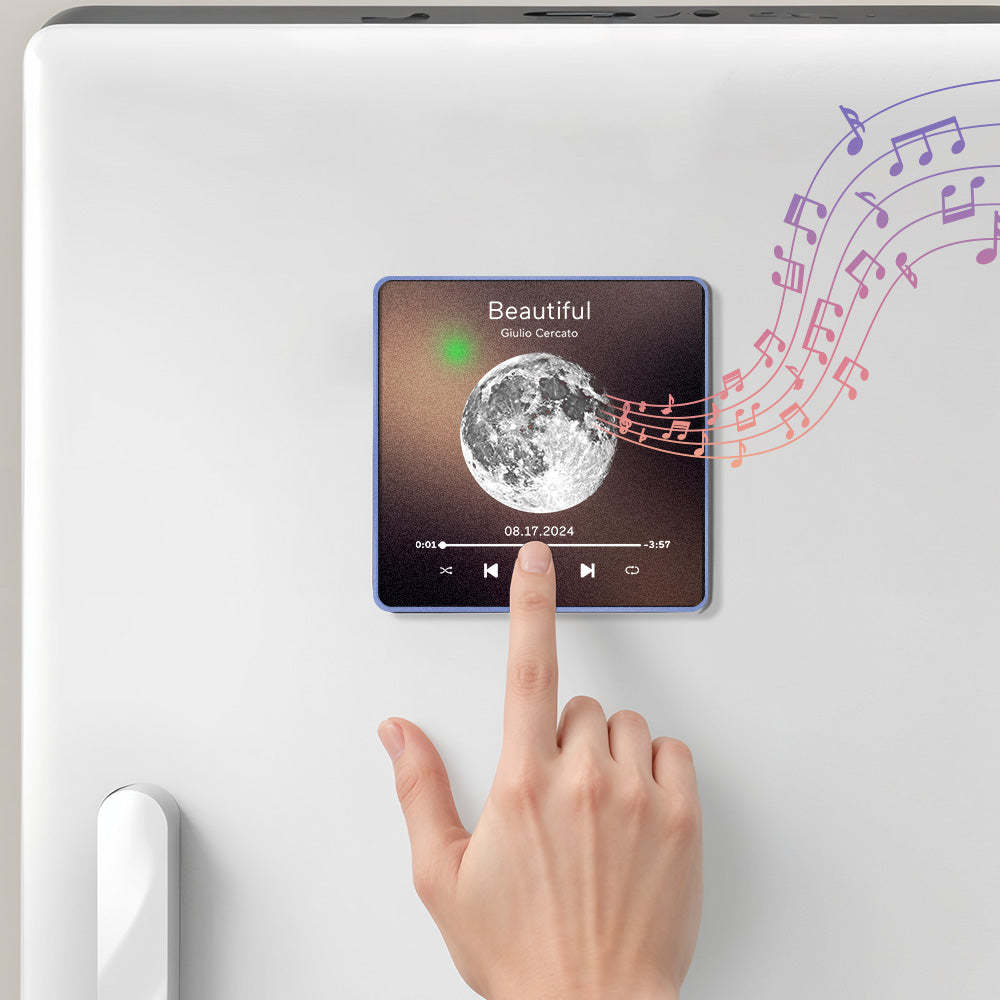 Personalized Photo Calendar Fridge Magnet Anniversary Gift Customized Multicolor Wall Photo Sticker Music Fridge Magnet - Myphotowallet
