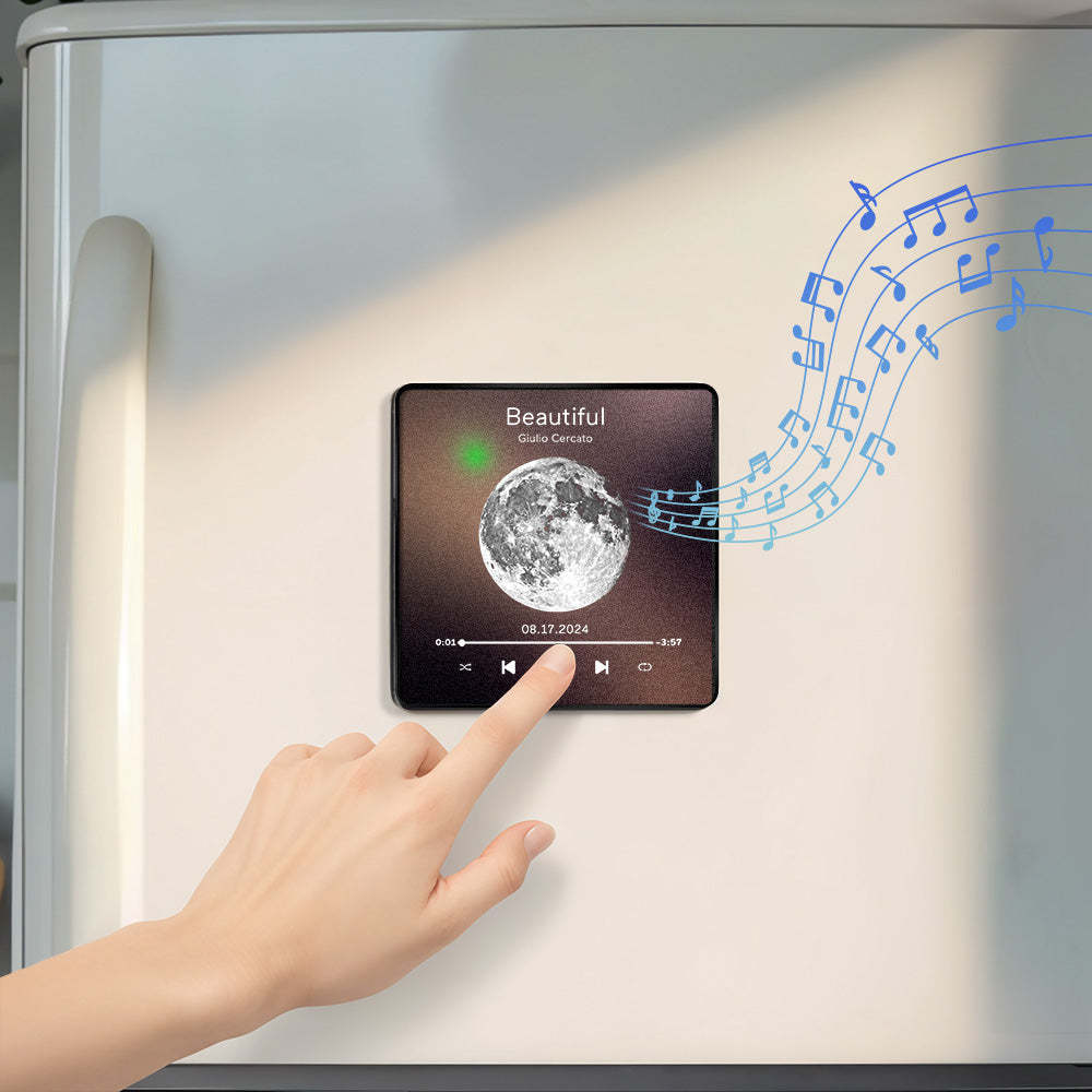 Personalized Photo Calendar Fridge Magnet Anniversary Gift Customized Multicolor Wall Photo Sticker Music Fridge Magnet - Myphotowallet