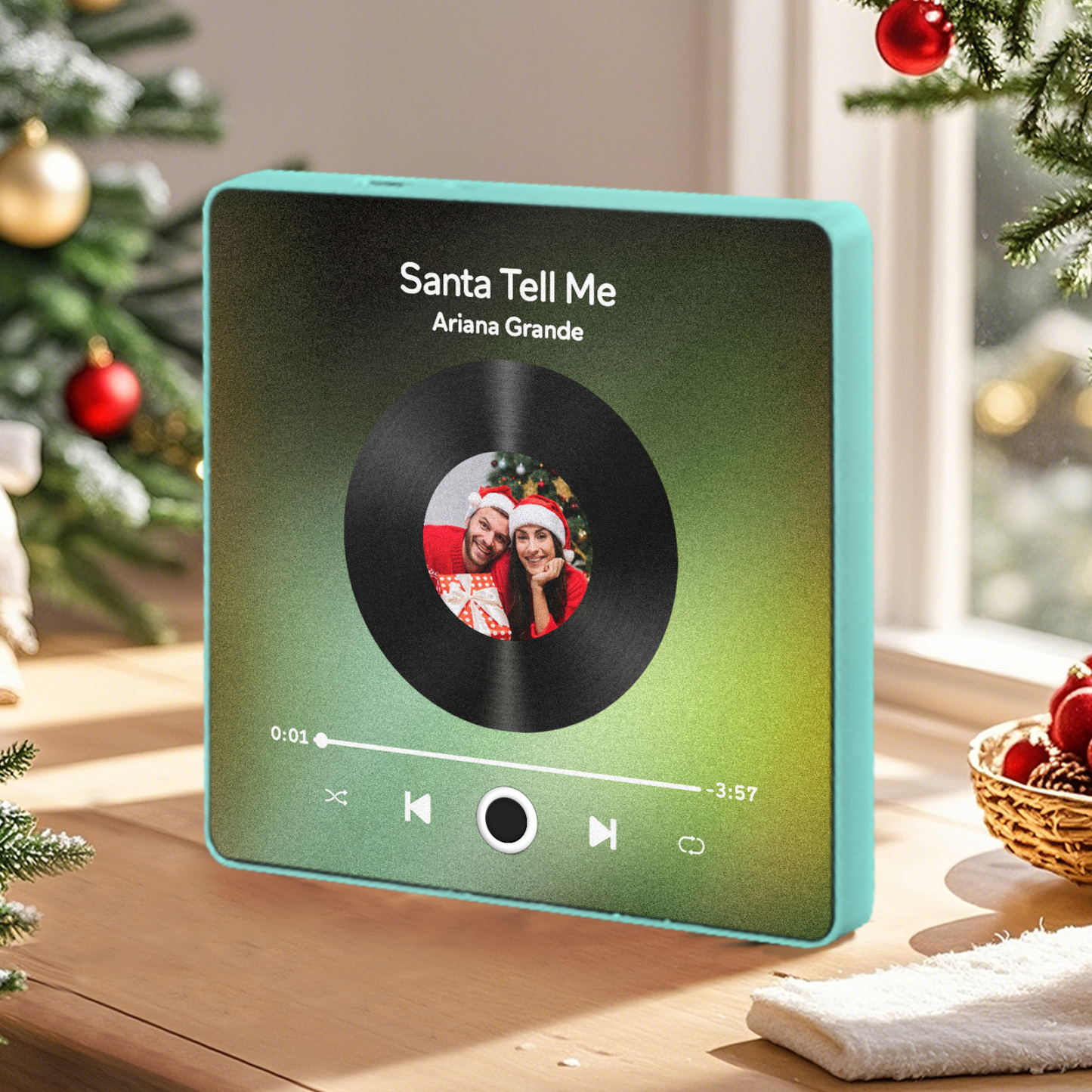 Customized Album Fridge Magnet Personalized Music Fridge Magnet Can Play Songs Christmas Gift - 