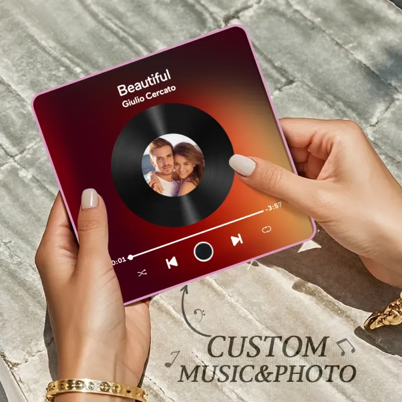 Customized Multiple Photo Music Fridge Magnet Can Play Songs Personalised Photo Fridge Magnet - 