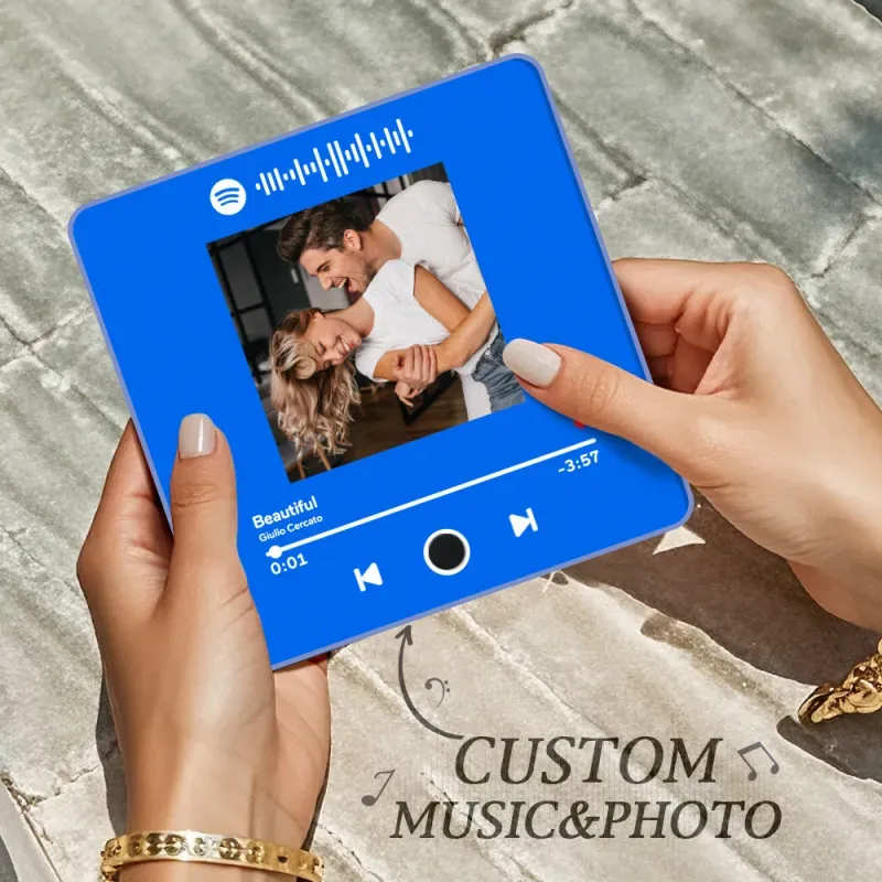 Customized Multiple Photo Music Fridge Magnet Can Play Songs Personalised Photo Fridge Magnet - 