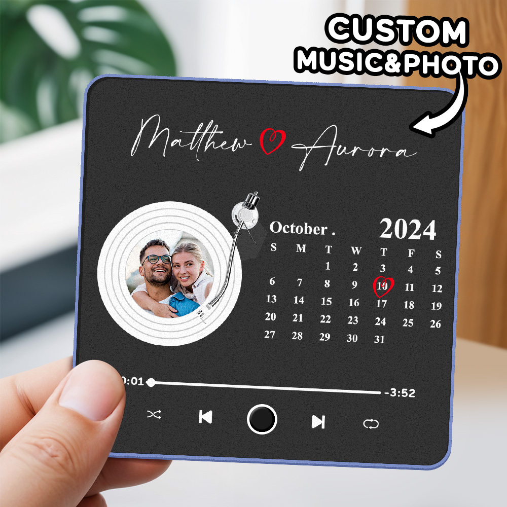Customized Multiple Photo Music Fridge Magnet Can Play Songs Personalised Photo Fridge Magnet - 