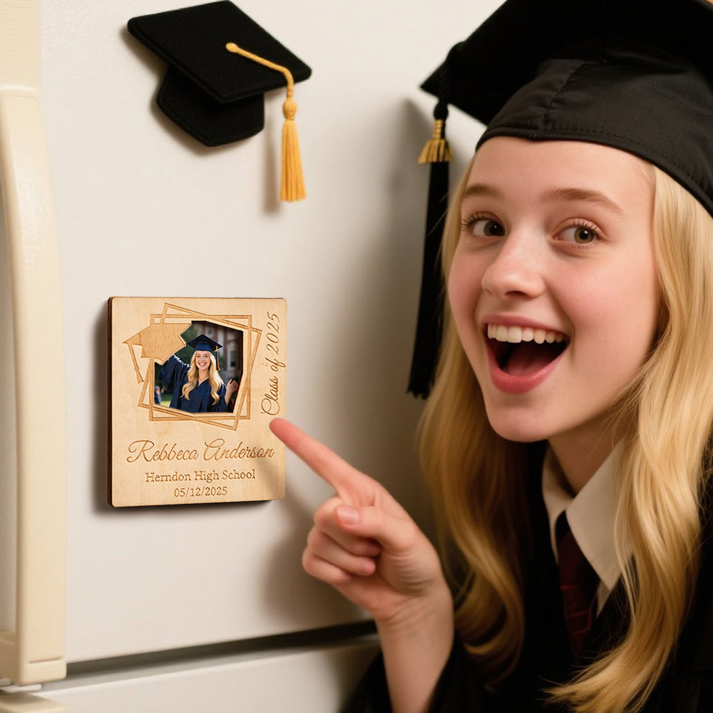 Graduation Photo Frame, Graduation Magnetic Picture Frame, Graduation Photo Magnet, Magnetic Photo Frame, Fridge Photo Magnet
