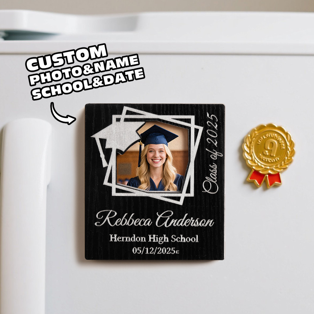 Graduation Photo Frame, Graduation Magnetic Picture Frame, Graduation Photo Magnet, Magnetic Photo Frame, Fridge Photo Magnet