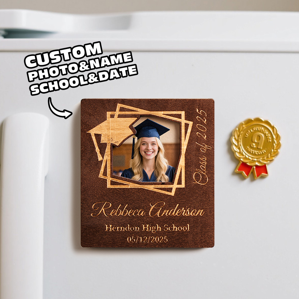 Graduation Photo Frame, Graduation Magnetic Picture Frame, Graduation Photo Magnet, Magnetic Photo Frame, Fridge Photo Magnet