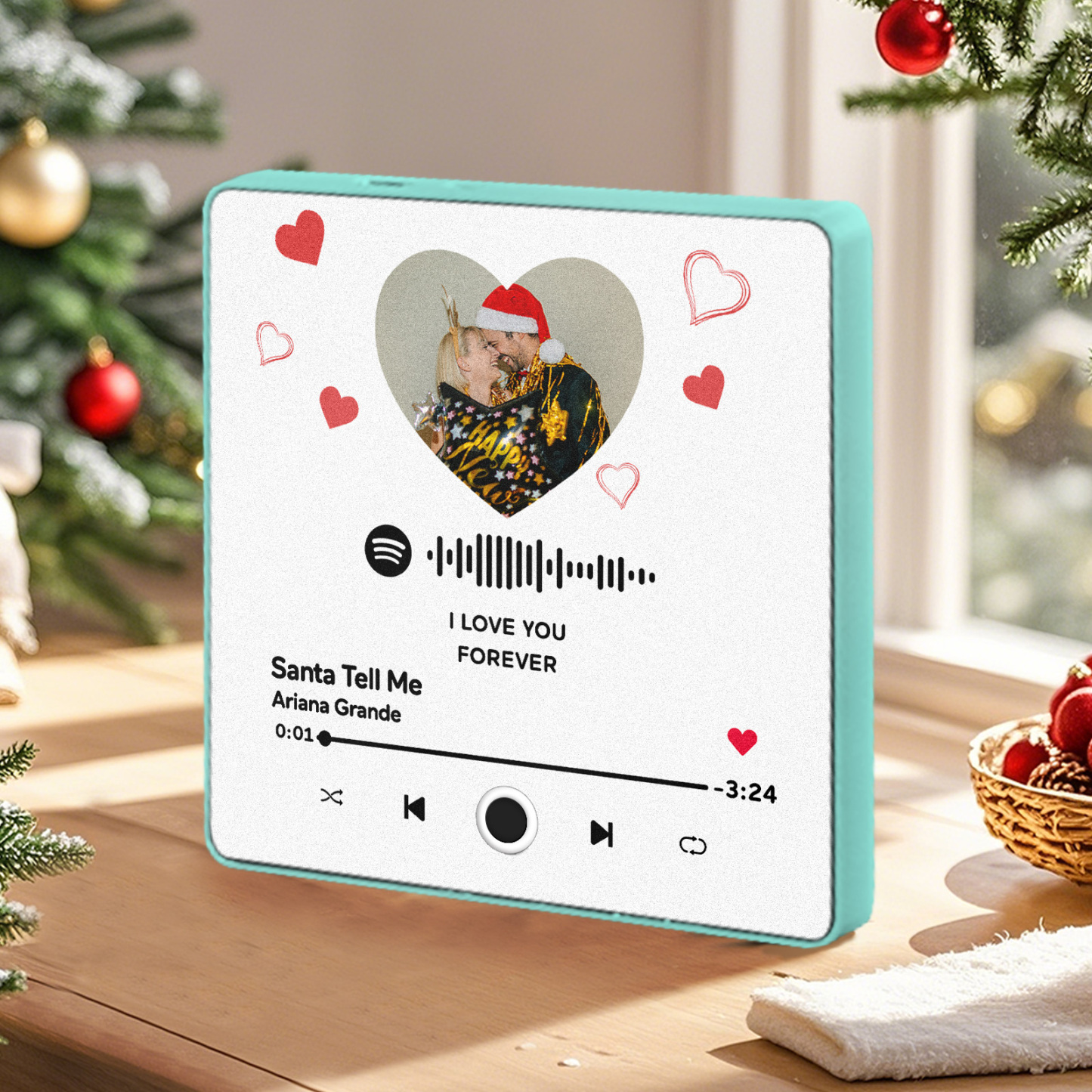 Customized Album Fridge Magnet Personalized Music Fridge Magnet Can Play Songs Christmas Gift - 