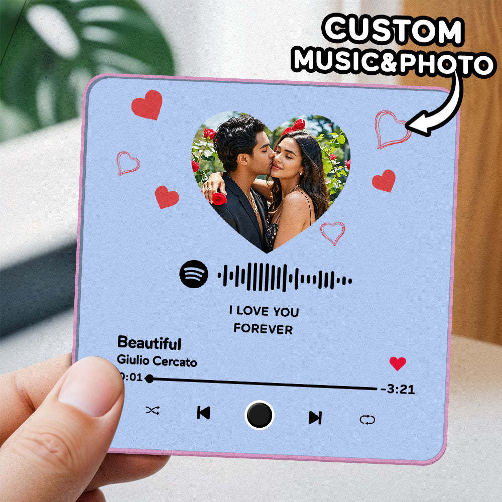 Customized Multiple Photo Music Fridge Magnet Can Play Songs Personalised Photo Fridge Magnet - 