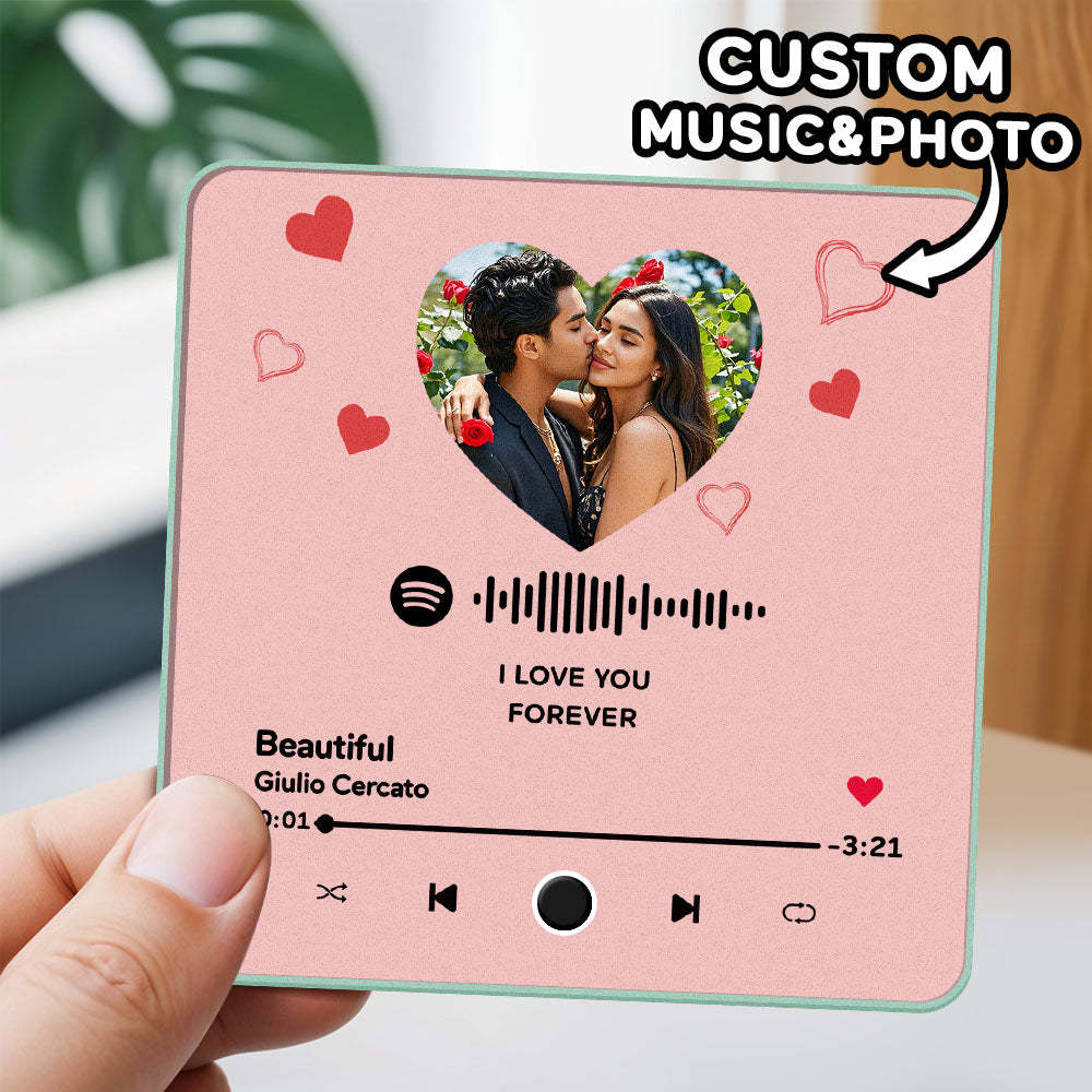 Customized Multiple Photo Music Fridge Magnet Can Play Songs Personalised Photo Fridge Magnet - 