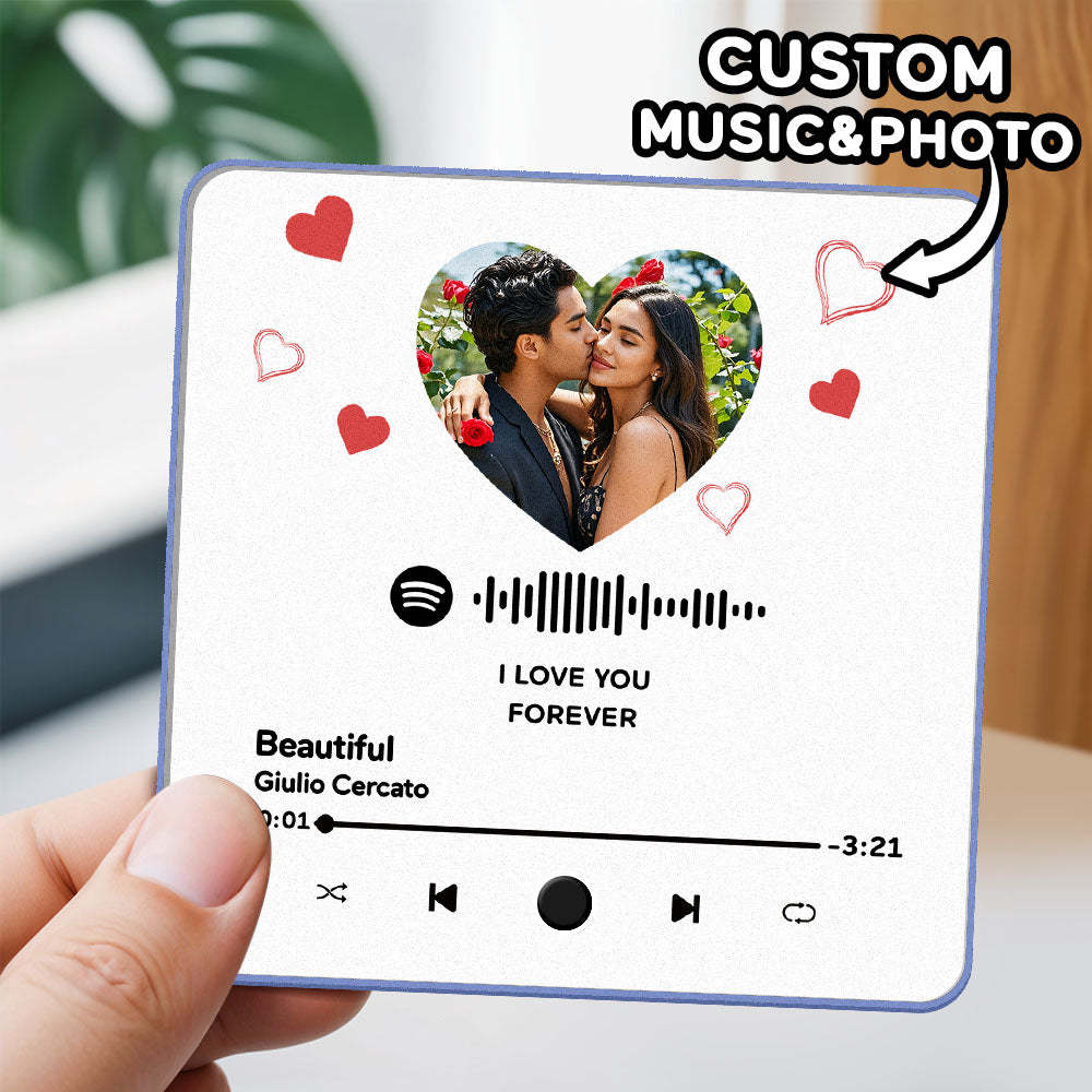 Customized Multiple Photo Music Fridge Magnet Can Play Songs Personalised Photo Fridge Magnet - 