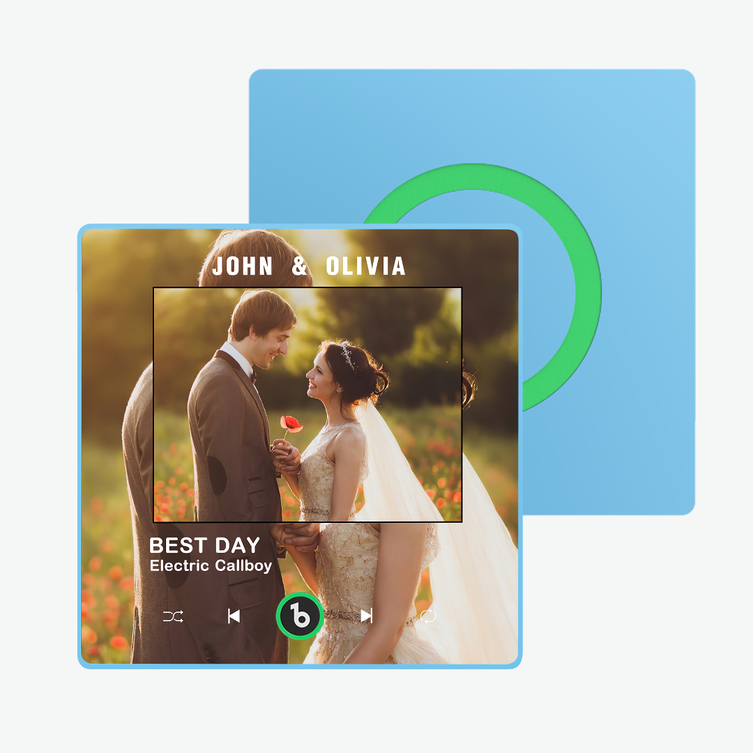 Custom Music Fridge Magnet Album Fridge Magnet with Colorful Frame Wedding Gifts