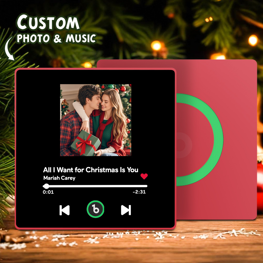 Christmas Gift Custom Music & Photo Fridge Magnet FridgeBeats Pro Supports Bluetooth Connectivity - 