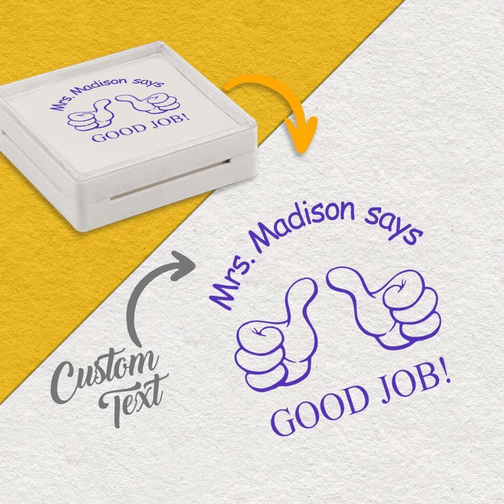 Personalized Teacher Stamp for Grading Custom Teacher Stamps Self Inking Stamp School Stamp Custom classroom Stamp Teacher Stamper Round