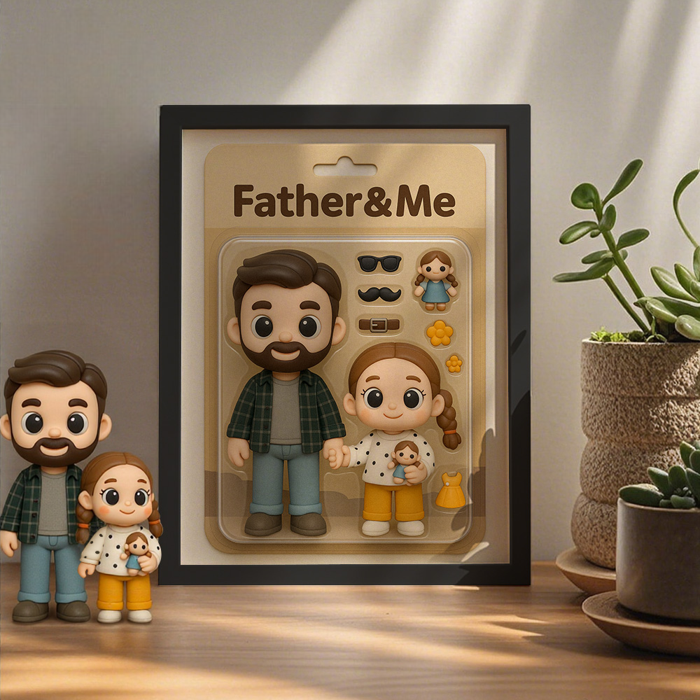 Custom Action Figure Portraits | Personalised Toy Box Art | Custom Photo Frame Decorations