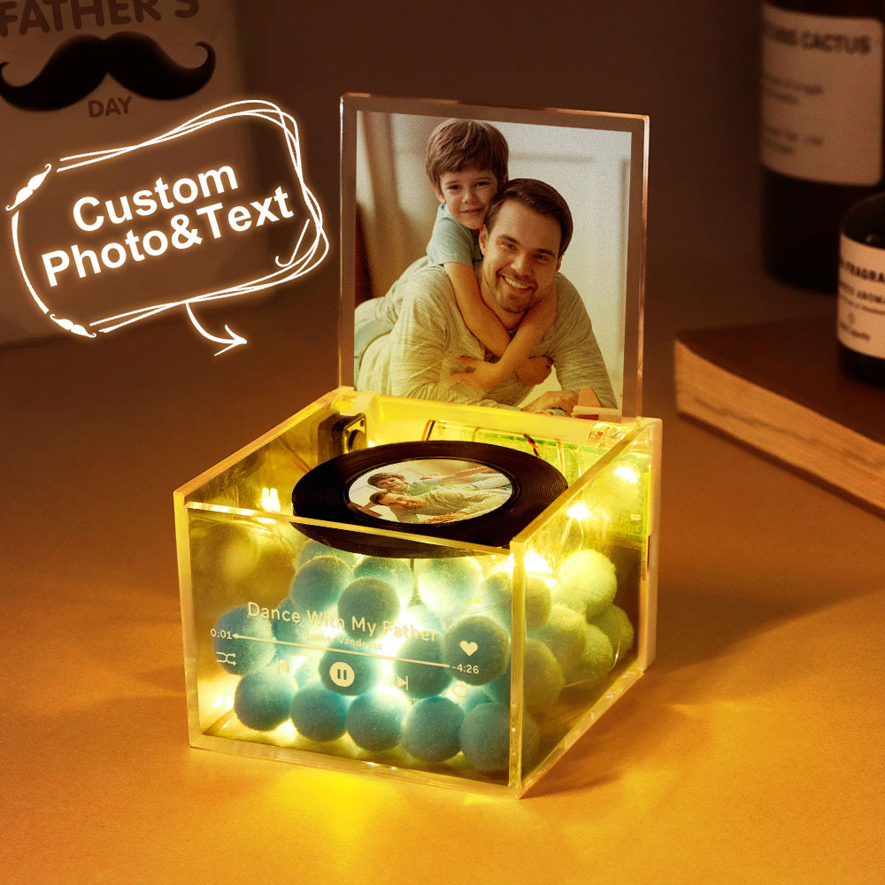 Custom Mini Vinyl Record Player Automatic Music Player Custom Fist For Father's Day
