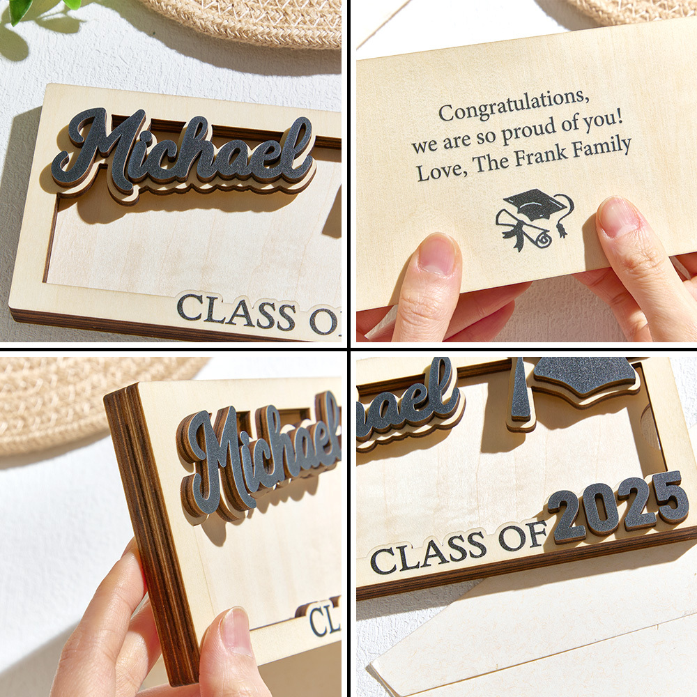 Personalized Graduation 2025 Money Holder Gift, Custom Gift for Grad Student, Gift for High School Senior, Custom Grad Name Cash Holder