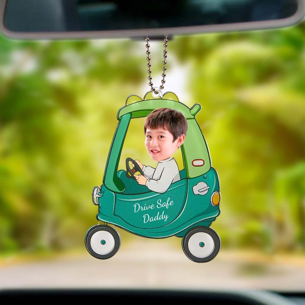 Christmas Gifts for Father Customised Drive Safe Daddy Acrylic Car Hanger for Father's Day Gift, Personalised Acrylic Car Hanger, 1st Fathers Day Gift for Husband