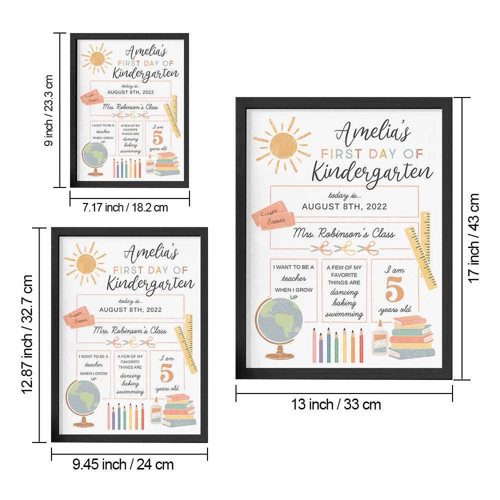 Personalized Back to School Sign First Day of School Sign Gifts for Kids - Myphotowallet