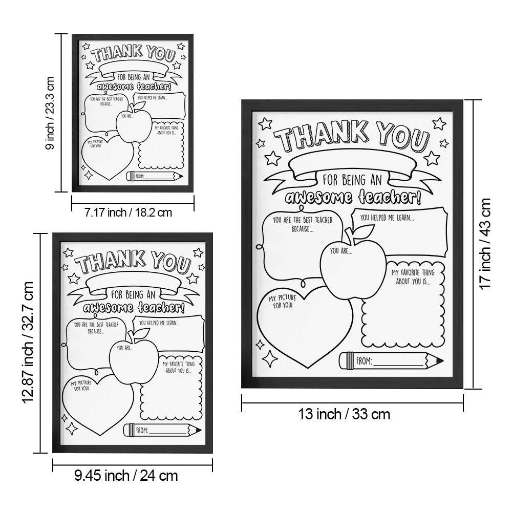 Back to School DIY Coloring Sign Teacher Appreciation Gifts - Myphotowallet