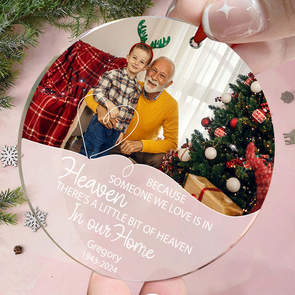 Personalized In Loving Memory Christmas Ornament with Photo Memorial Ornaments for Christmas Gift - myphotowalletuk