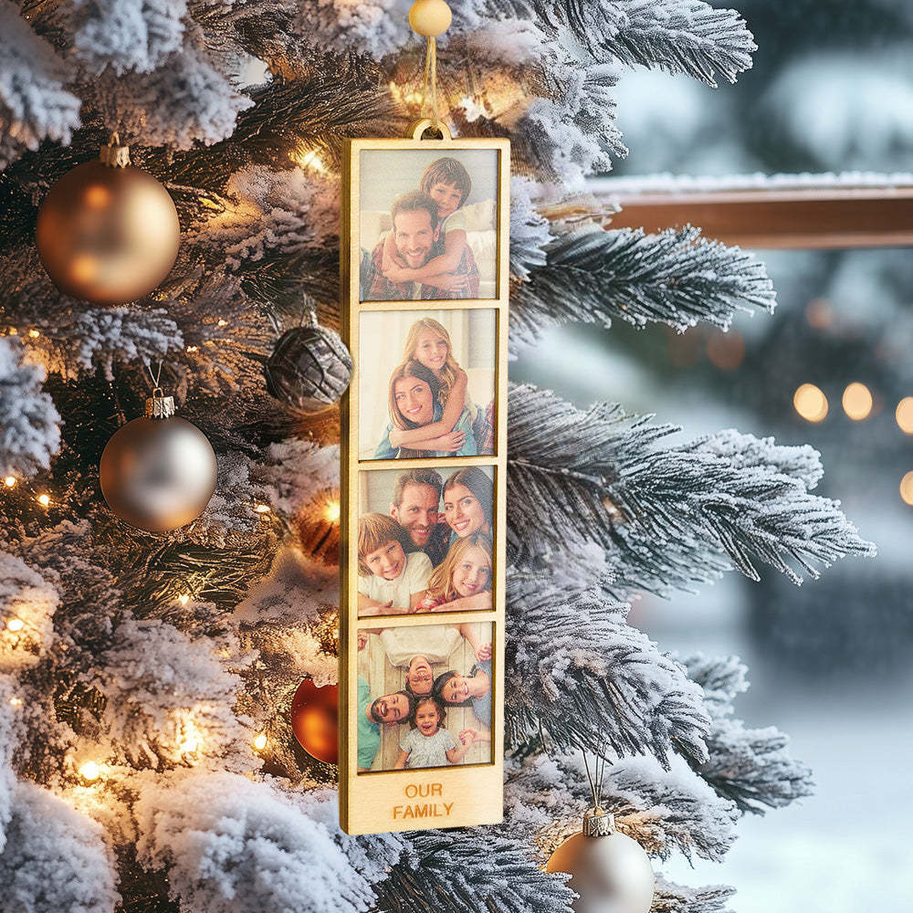 Personalized Photo Christmas Ornament Wooden Frame Ornament for Christmas Gifts -