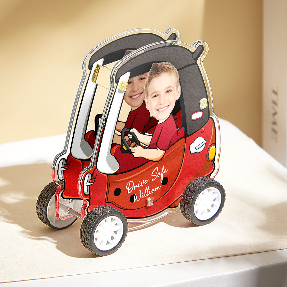 Drive Safe Daddy Little Car with Custom Face and Text Home Decor Toy