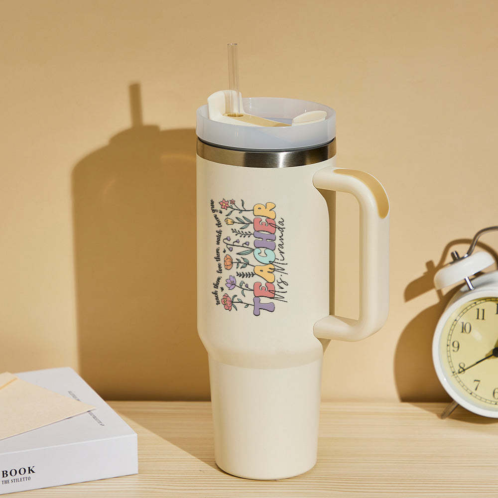 Personalized Teacher 40oz Tumbler Back to School Gift - Myphotowallet
