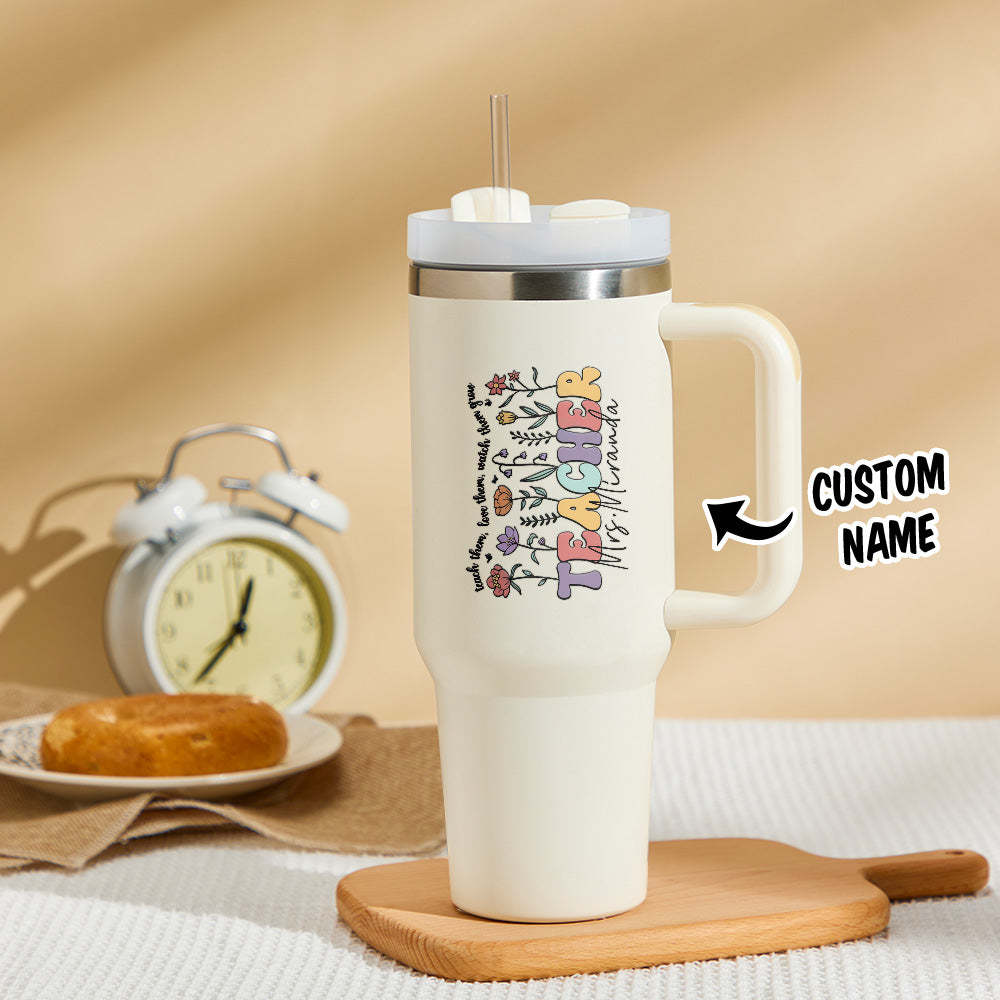 Personalized Teacher 40oz Tumbler Back to School Gift - Myphotowallet