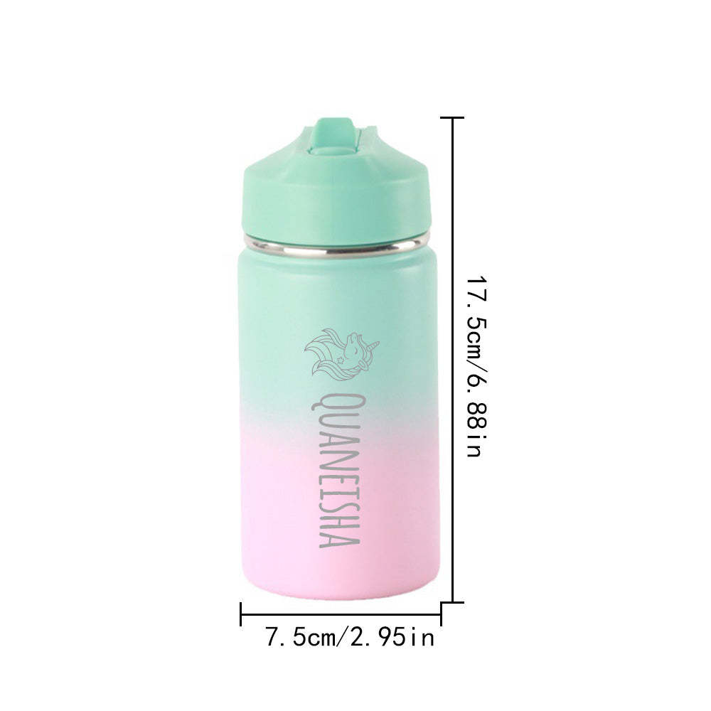 Personalized Name Water Bottles Custom Name Tumbler First Day at School Gifts for Boys Girls - Myphotowallet
