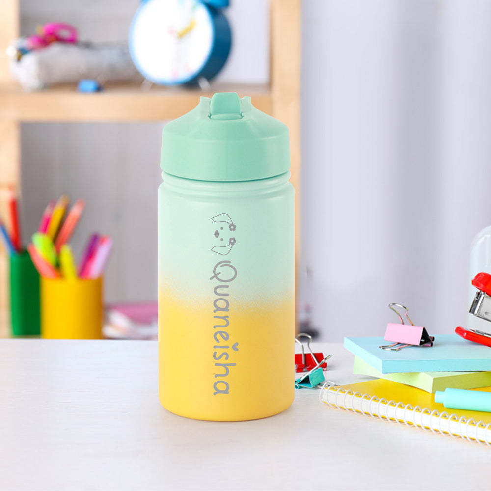 Personalized Name Water Bottles Custom Name Tumbler First Day at School Gifts for Boys Girls - Myphotowallet