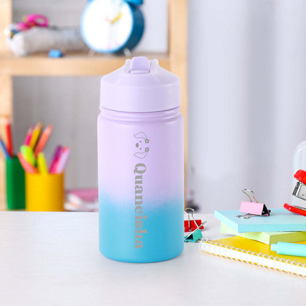 Personalized Name Water Bottles Custom Name Tumbler First Day at School Gifts for Boys Girls - Myphotowallet