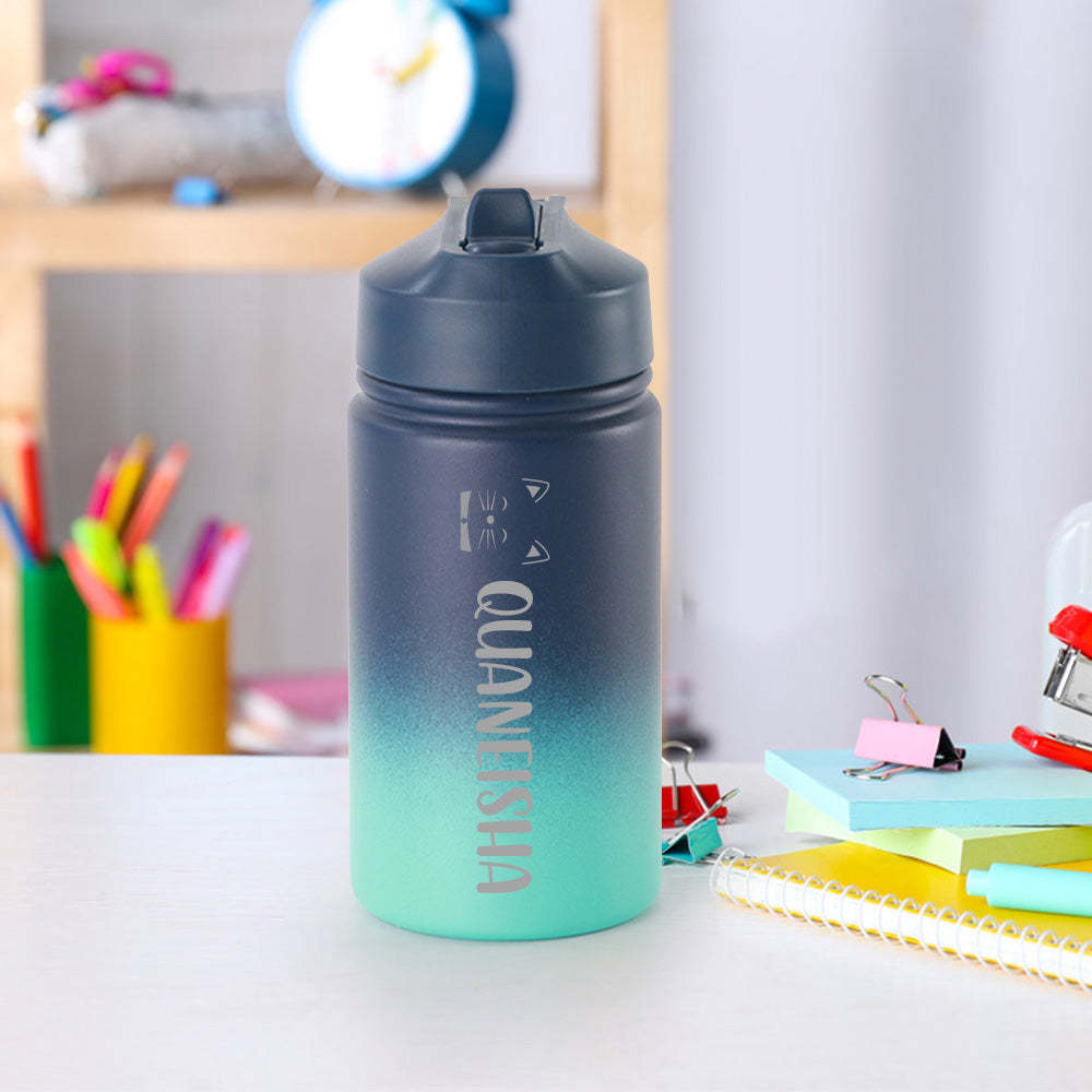 Personalized Name Water Bottles Custom Name Tumbler First Day at School Gifts for Boys Girls - Myphotowallet