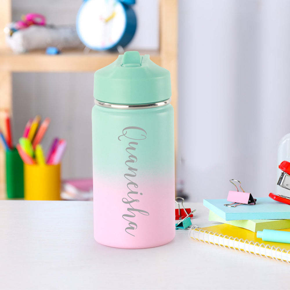 Personalized Name Water Bottles Custom Name Tumbler First Day at School Gifts for Boys Girls - Myphotowallet
