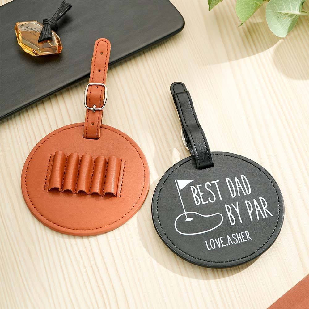 Best Dad By Par Personalized Gift For Him Golf Coach Gift for Grandpa for Uncle Bag Tag