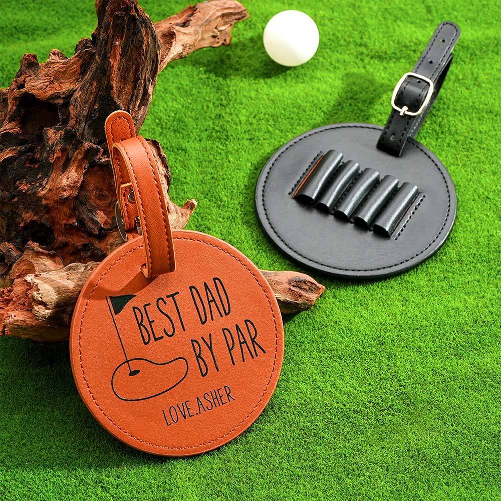 Best Dad By Par Personalized Gift For Him Golf Coach Gift for Grandpa for Uncle Bag Tag