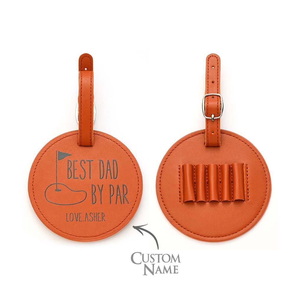 Best Dad By Par Personalized Gift For Him Golf Coach Gift for Grandpa for Uncle Bag Tag