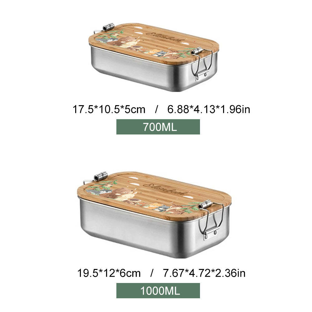 Personalized Lunch Box for Children Custom Stainless Steel Lunch Box with Name Back to School Gift for Children - Myphotowallet