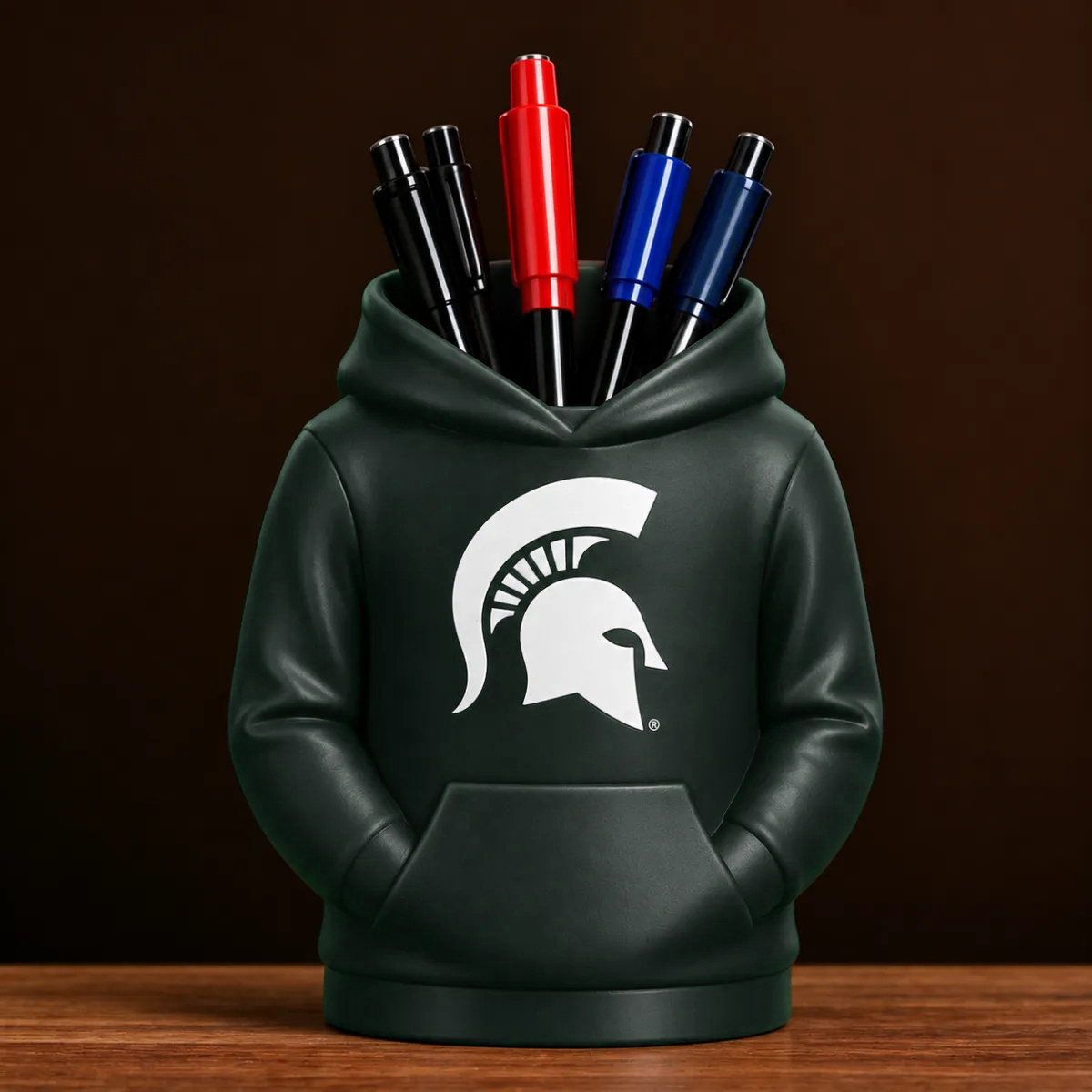 College Hoodie Desk Organizer, Pen Pencil and Utensil Holder, 3D Printed College Football Office and Kitchen Decor, Fan Gift