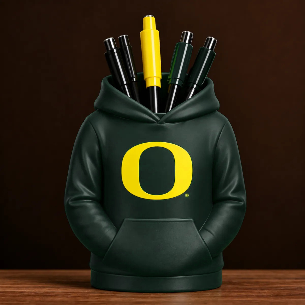 College Hoodie Desk Organizer, Pen Pencil and Utensil Holder, 3D Printed College Football Office and Kitchen Decor, Fan Gift