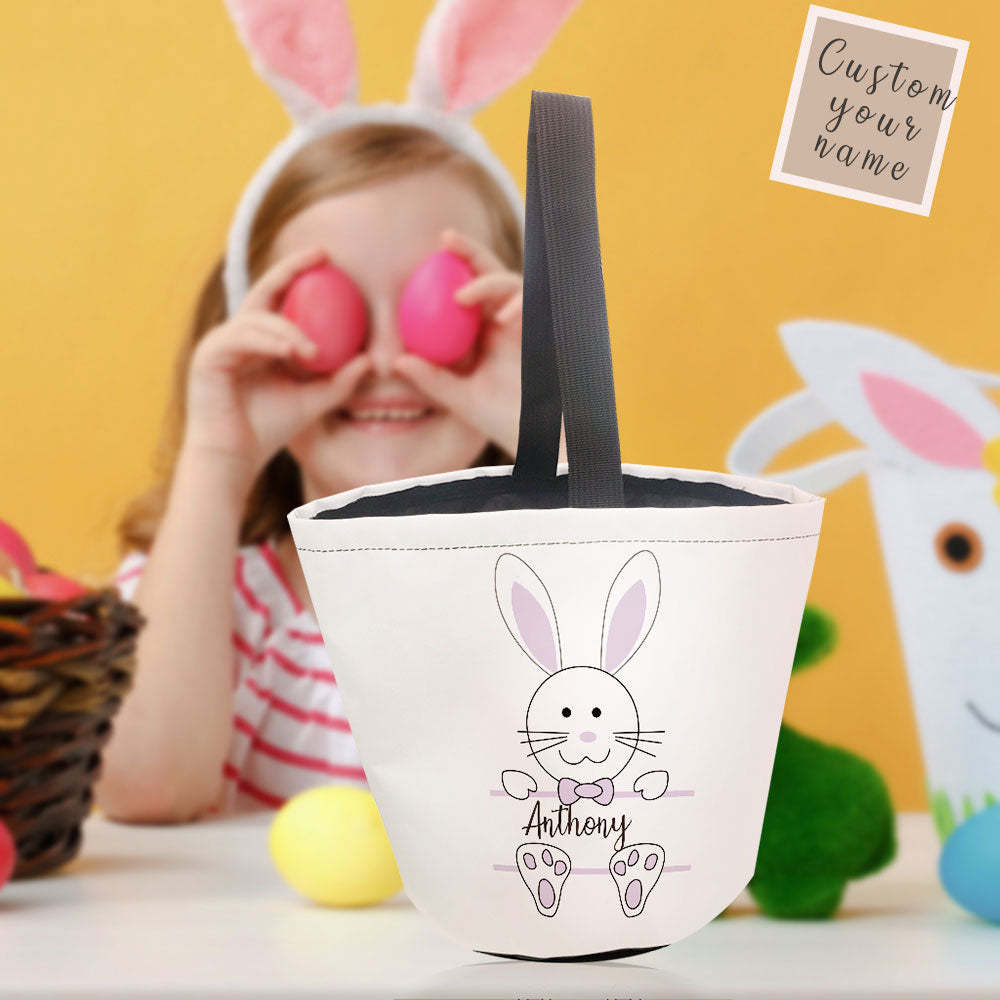 Personalized Easter Basket Custom Name Easter Bunny Basket Gifts for Kids