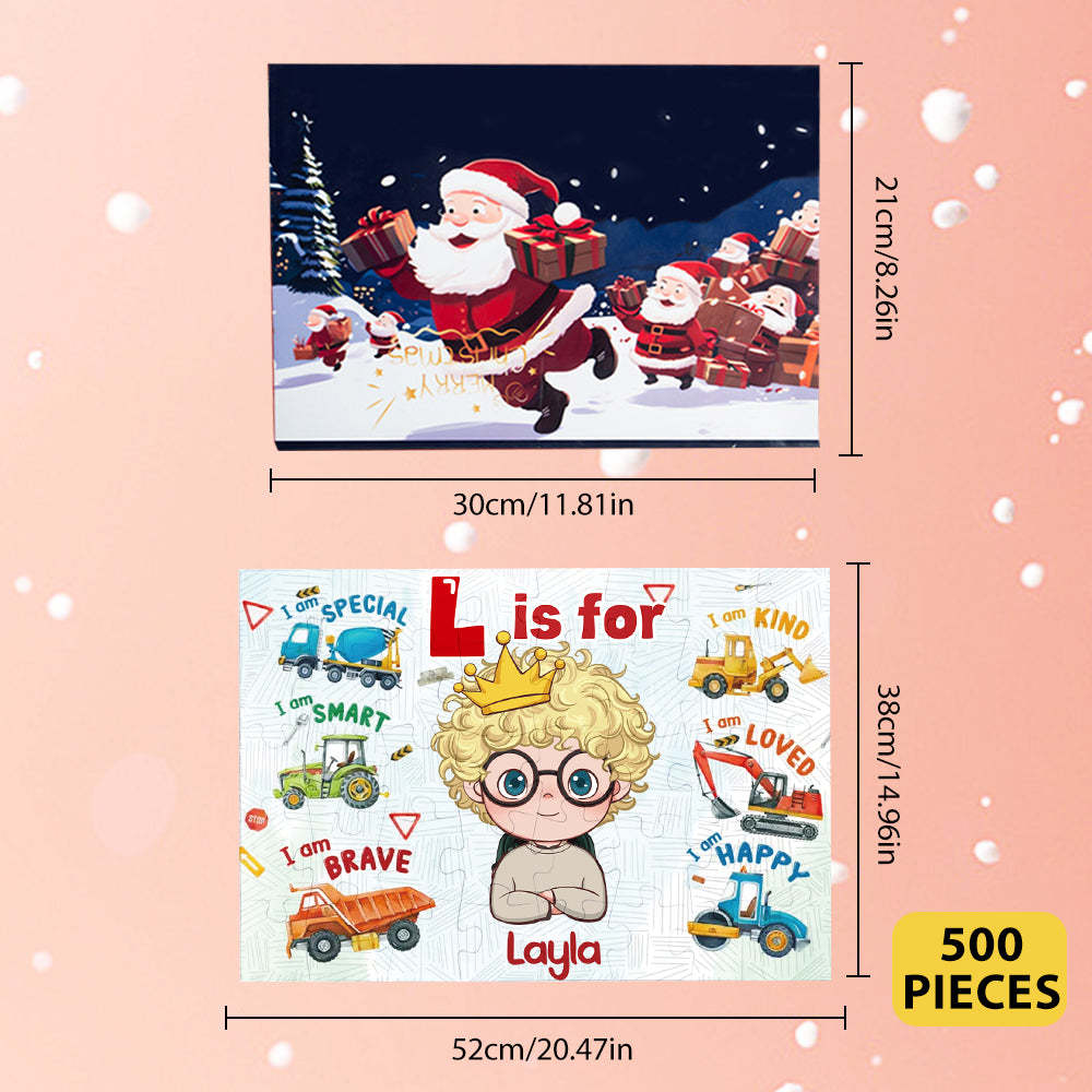 Custom Advent Calendar Christmas Jigsaw Puzzle Christmas Countdown Puzzle Toy Gift for Kids - 
