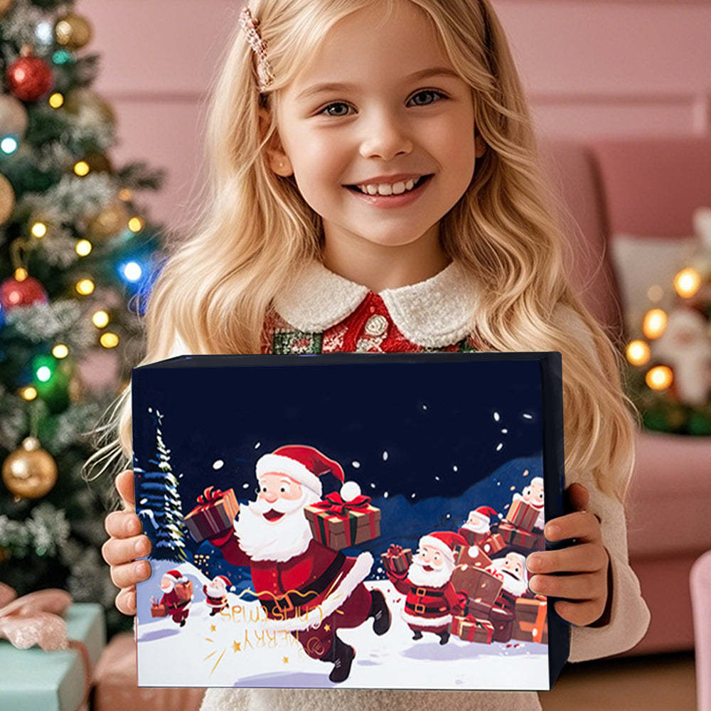 Custom Advent Calendar Christmas Jigsaw Puzzle Christmas Countdown Puzzle Toy Gift for Kids - 