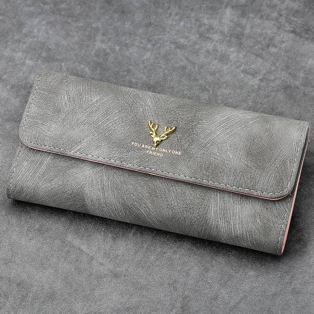 Women's Custom Photo Wallet - Grey Leather