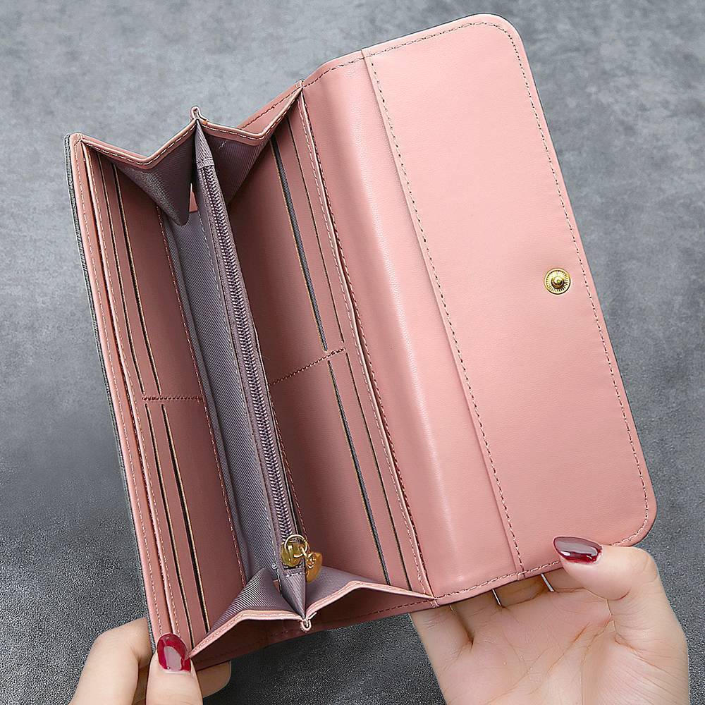 Women's Custom Photo Wallet - Grey Leather