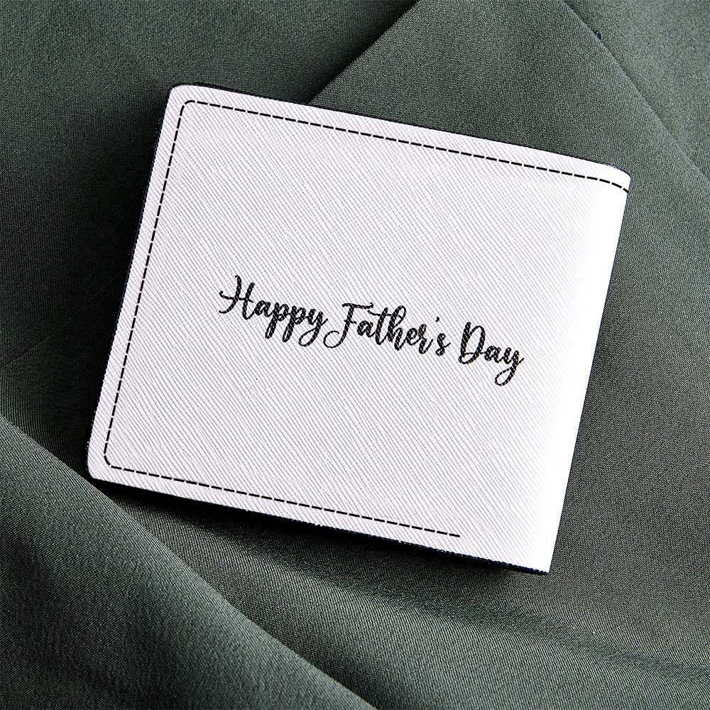 Personalized Photo Men's Wallet with Custom Text on Back Birthday Gifts for Him