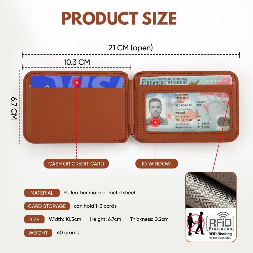 Personalized initials card pocket for iPhone magnetic faux leather flip stand, wallet with card slots, custom name clip - 