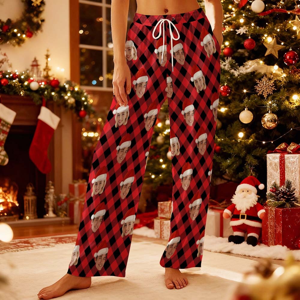 Christmas Pajama Pants with Faces, Faces on Pajamas, Face Pajama Pants, Personalized Pajamas with Face, Custom Face Pajamas, Gift for Family - 
